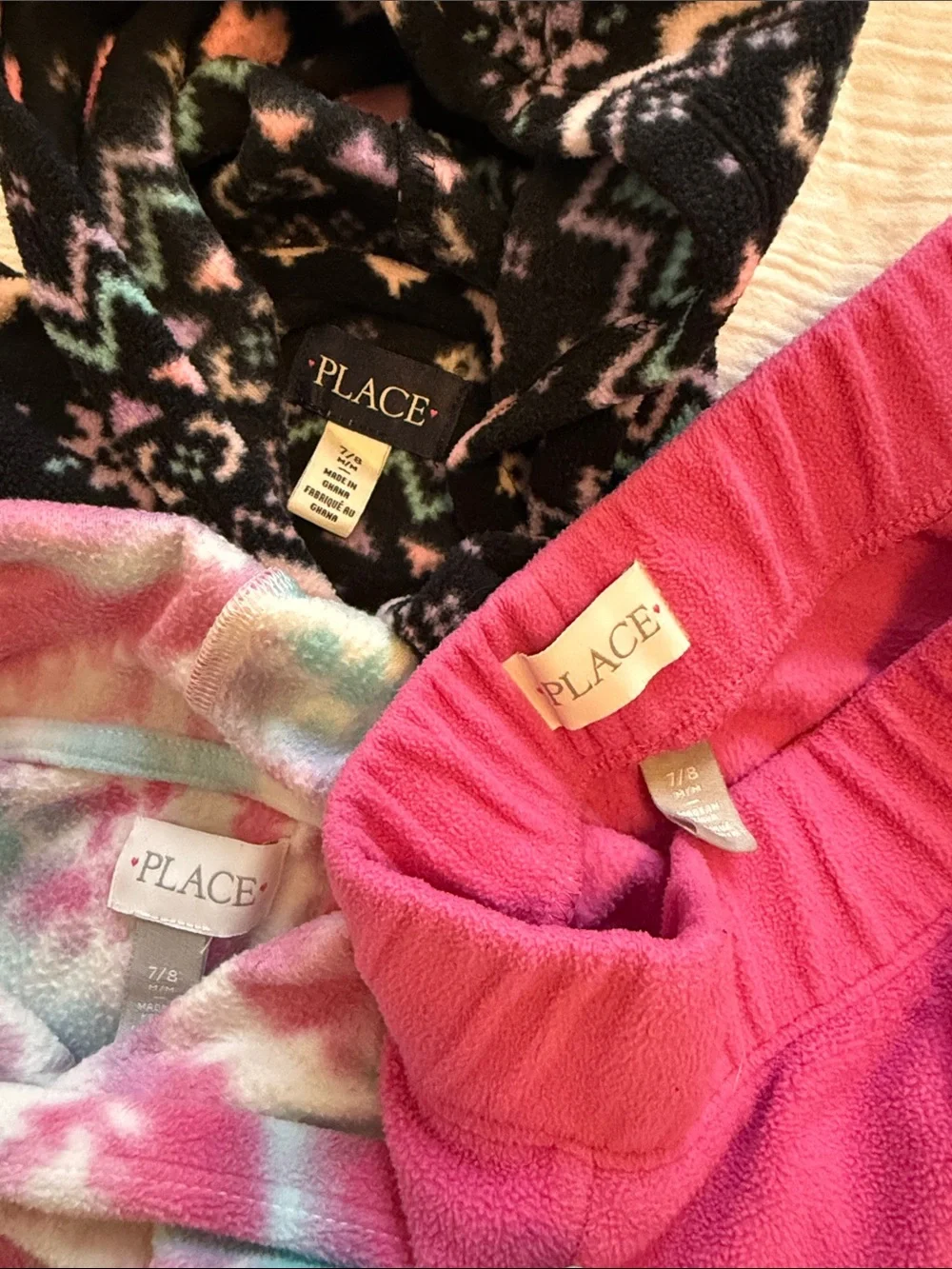 Fleece hoodies and pants girls set size 7/8 - Picture 6 of 6